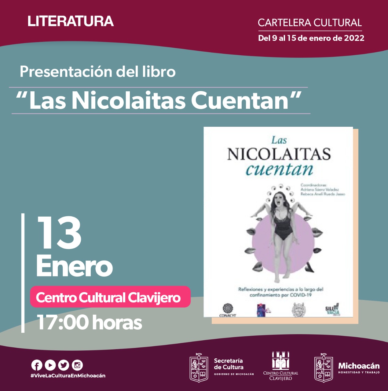 Centro Cultural Clavijero invita a la presentación del libro “Las Nicolaitas cuentan”