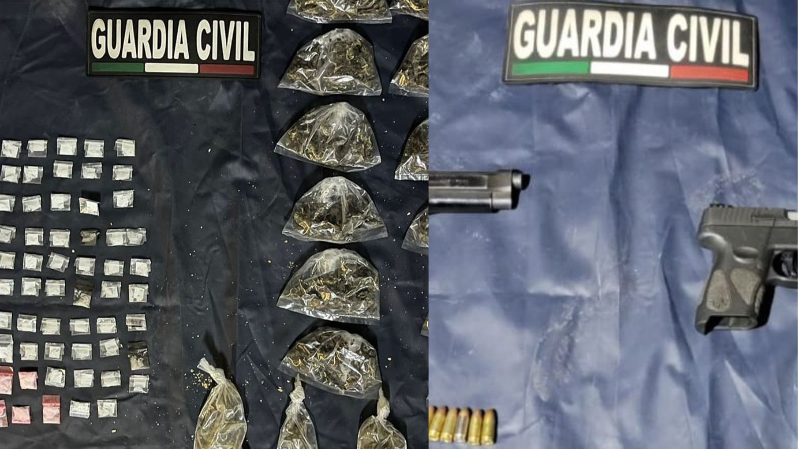 Tras operativos en Zamora, Guardia Civil detiene a seis con dos pistolas y drogas