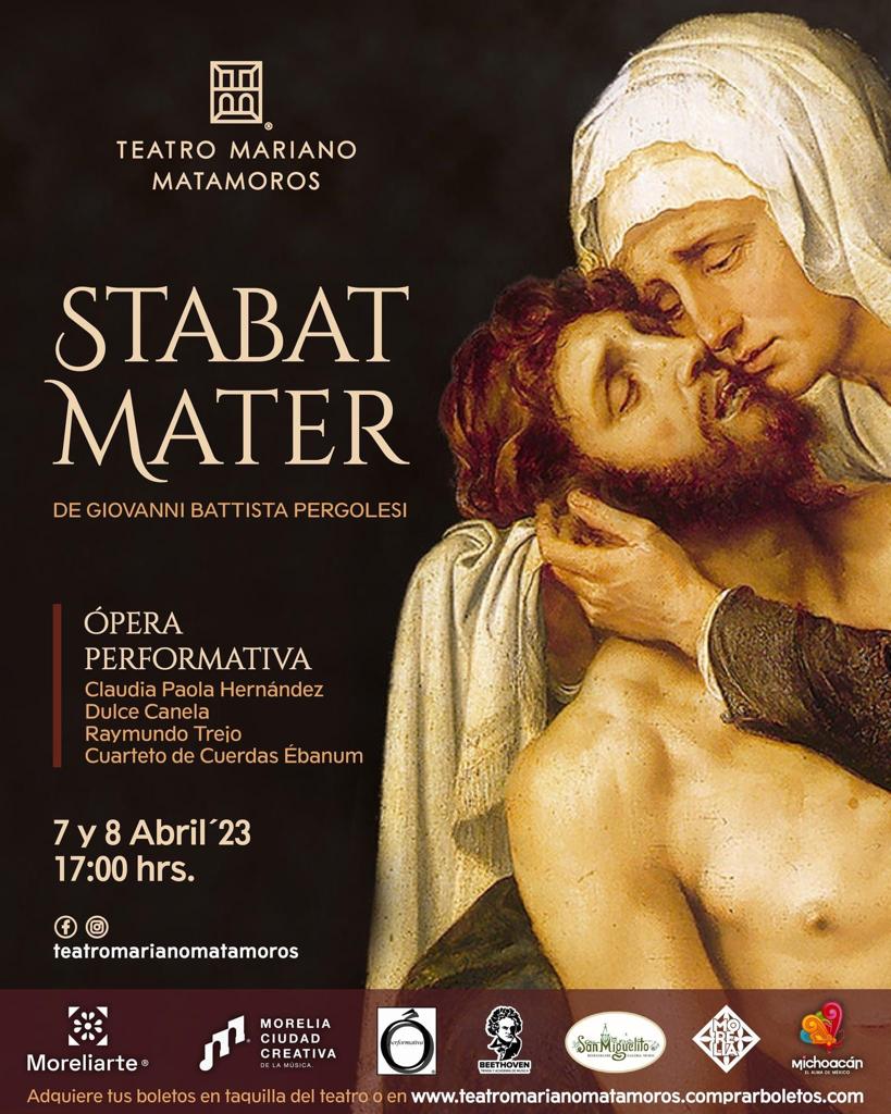 Presenta Teatro Mariano Matamoros esta Semana Santa ÓPERAperformativa “Stabat Mater”.