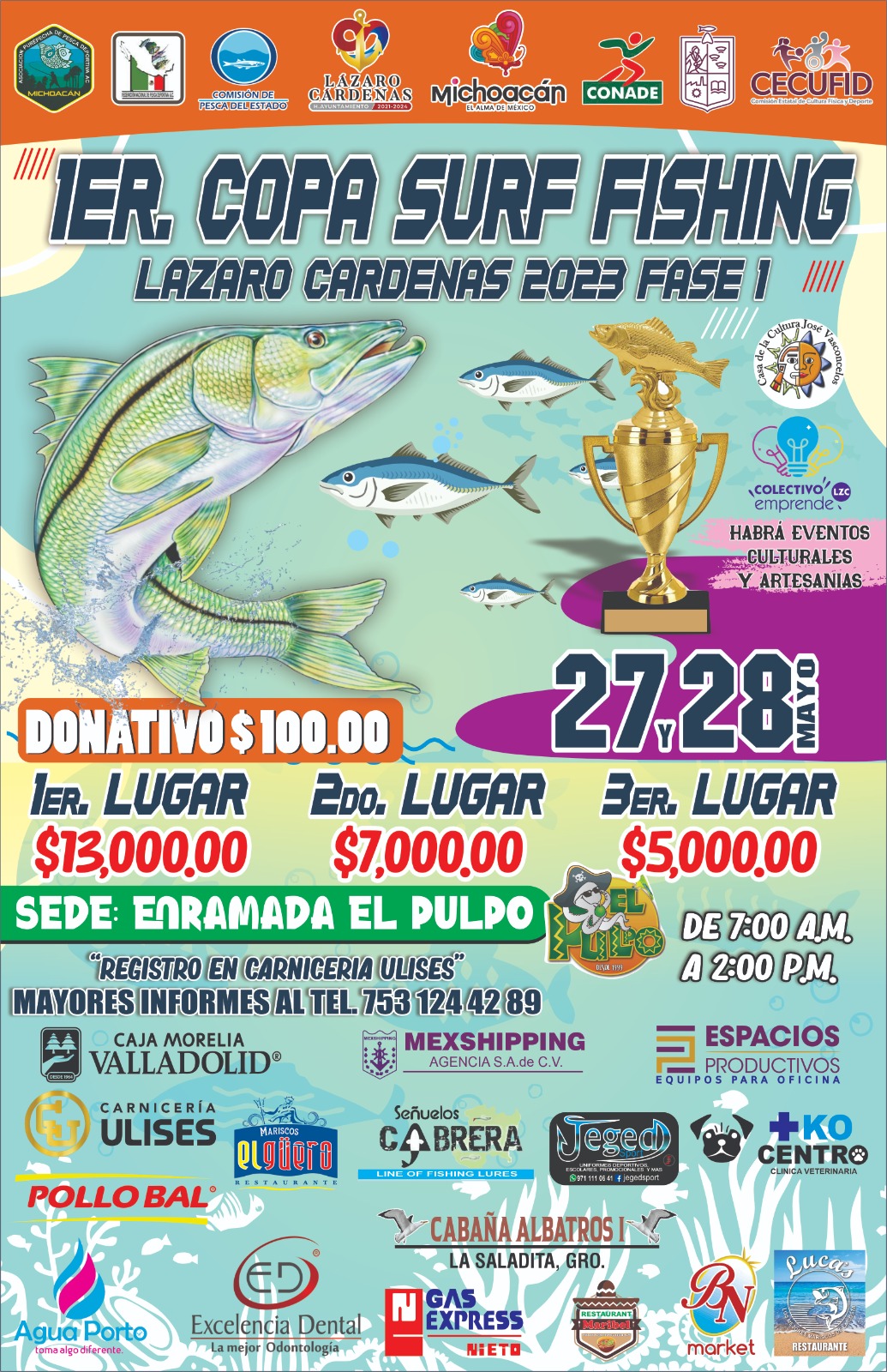 Invita COMPESCA al 1er Torneo de Pesca "Copa Surf