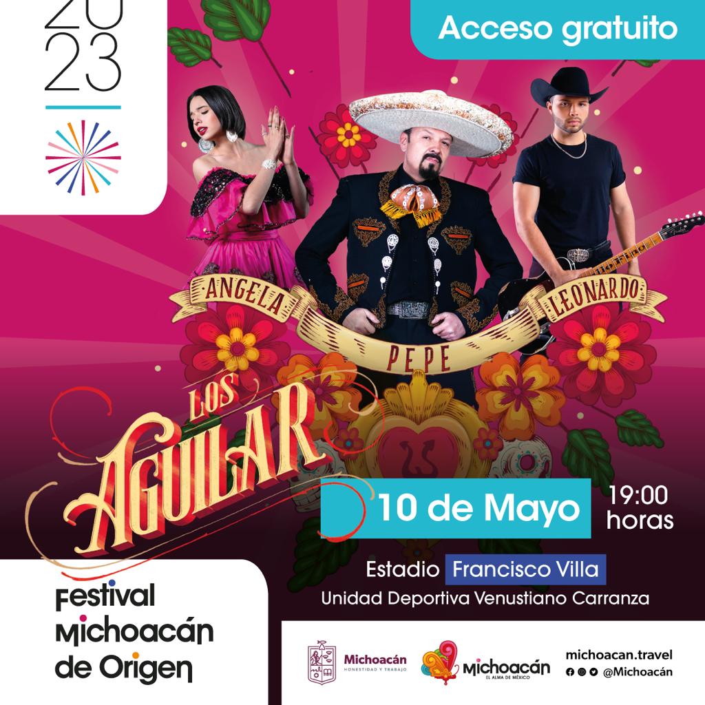 Concierto gratuito de los Aguilar, regalo del Gobierno de Michoacán por el Día de las Madres