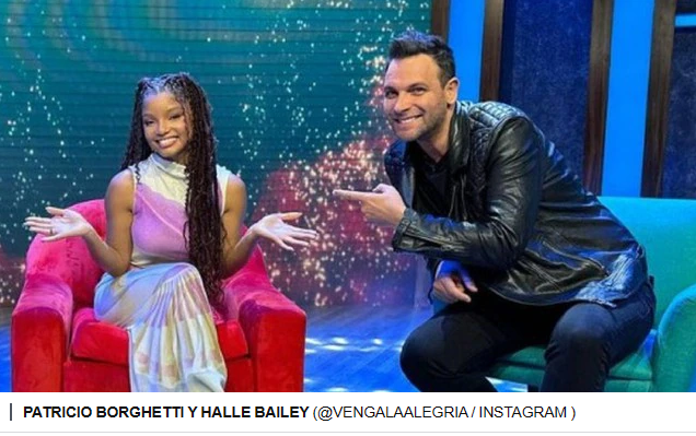 Halle Bailey se queja en Disney Patricio Borghetti de racismo