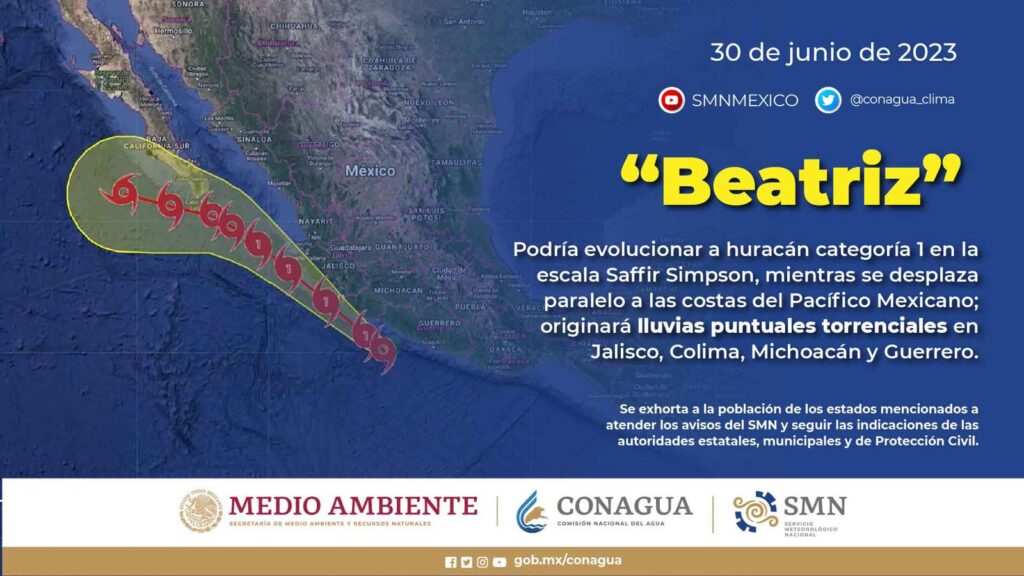 “Beatriz” impactaría en Michoacán, pide PC extremar precauciones a la población