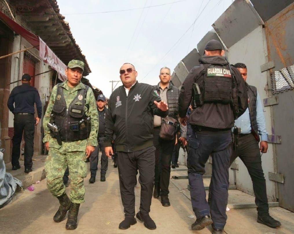 Con operativo interinstitucional se mantiene bajo control la vigilancia, en el mercado municipal de Pátzcuaro