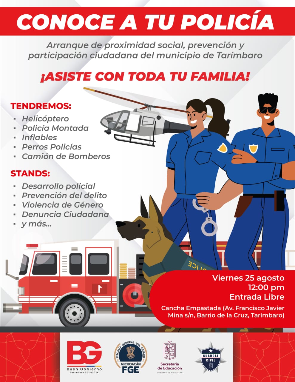 Invita Bladimir González a evento Conoce a Tu Policía