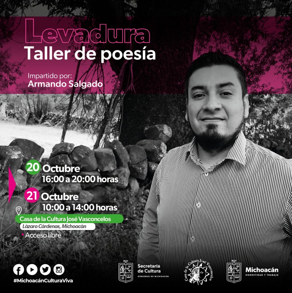 Invita Secum a talleres de poesía en Pátzcuaro y Lázaro Cárdenas