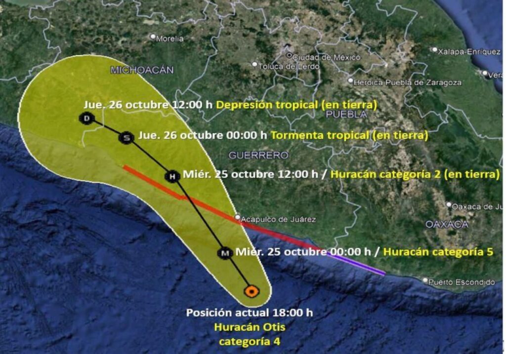 Otis tocará tierra este miércoles; PC llama a extremar precauciones