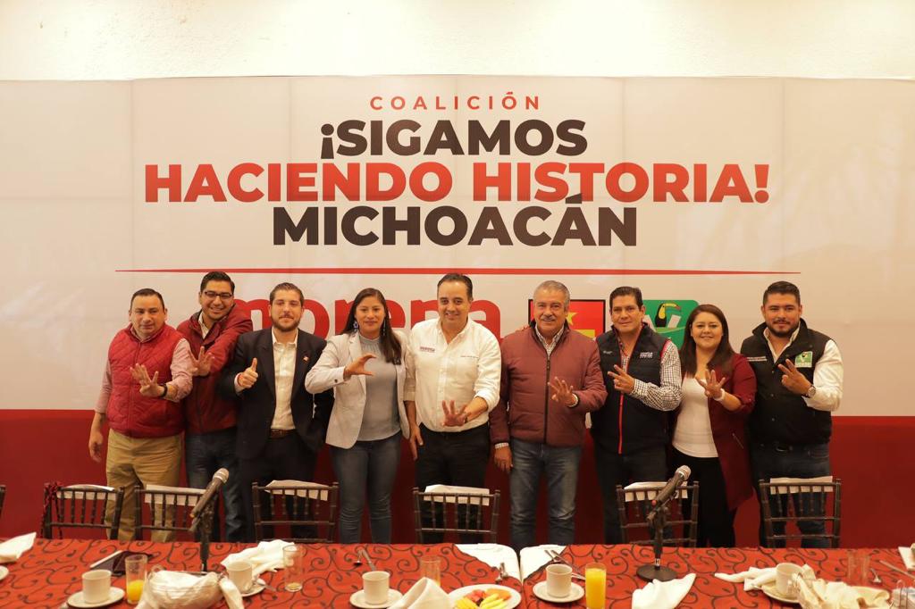 Morena, PT y PVEM refrendan coalición y arrancan trabajos de organización en Michoacán