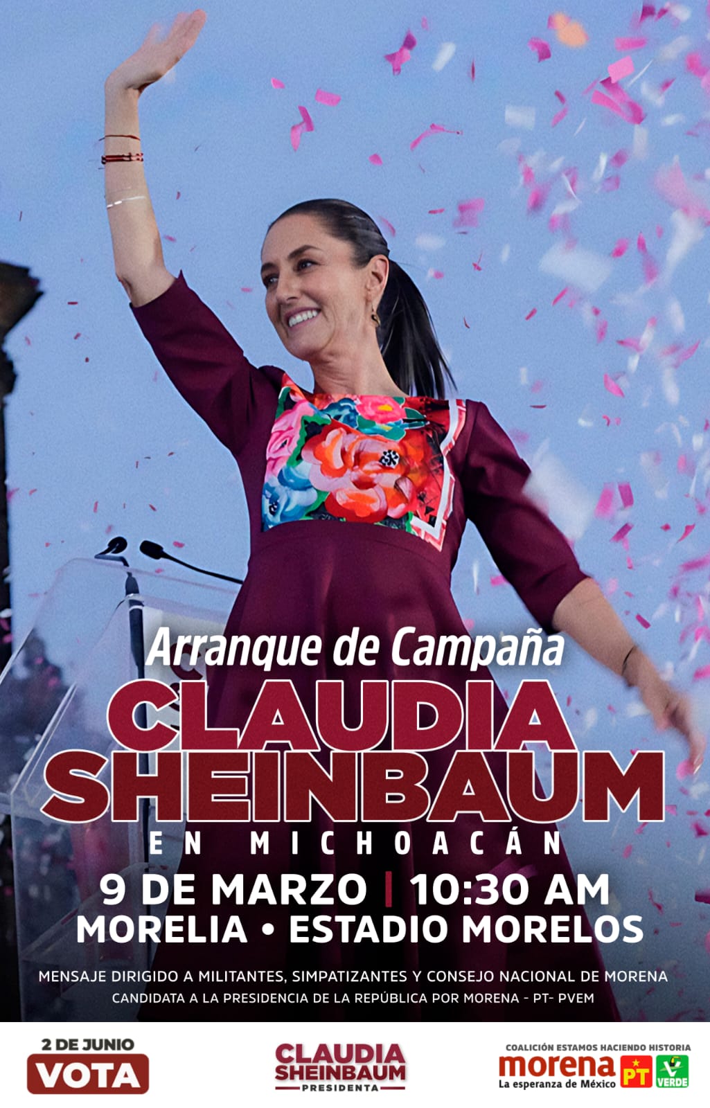 Claudia Sheinbaum arranca campaña en Michoacán