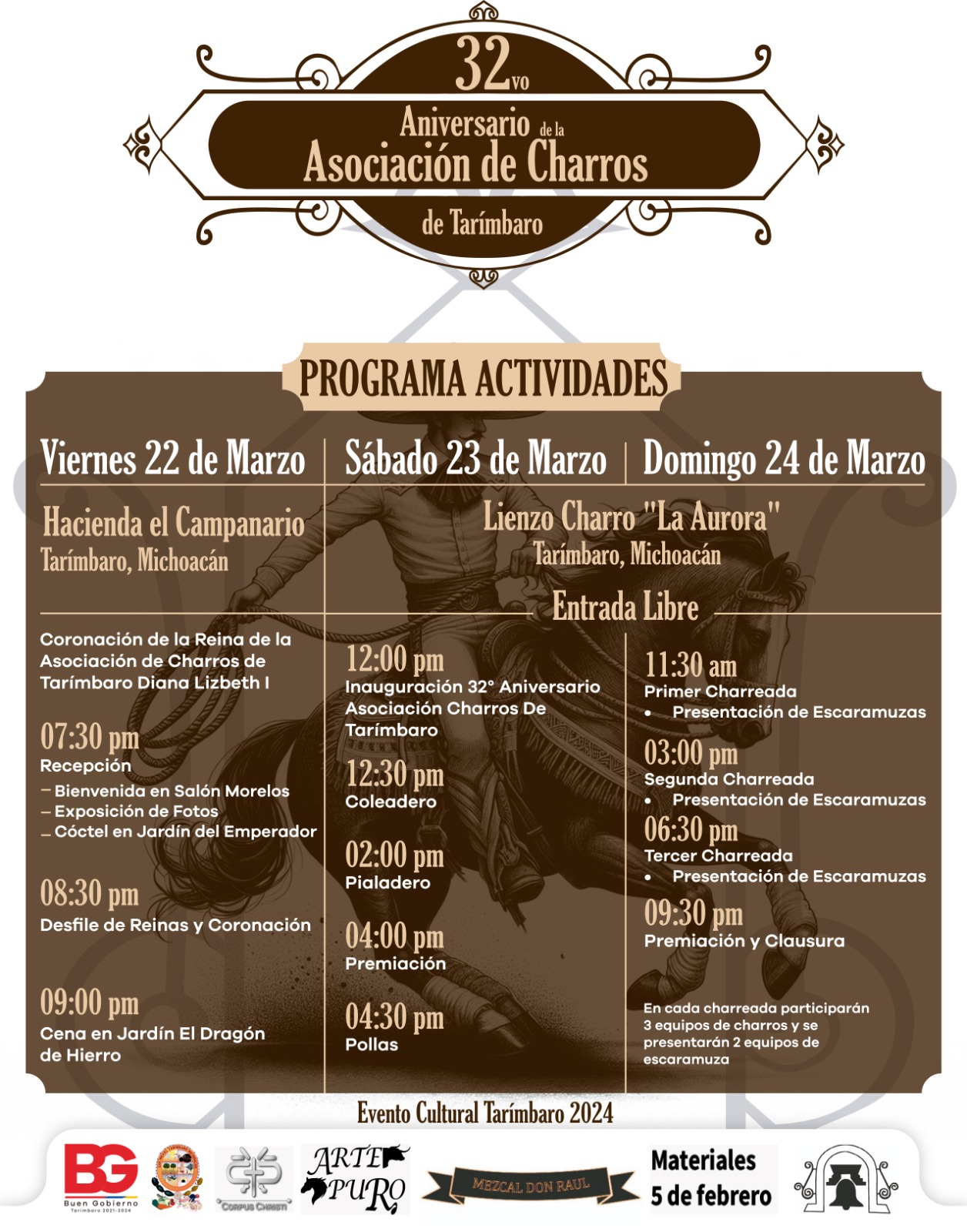 32 Aniversario de la Asociación de Charros de Tarímbaro: Una Celebración de la Tradición Mexicana