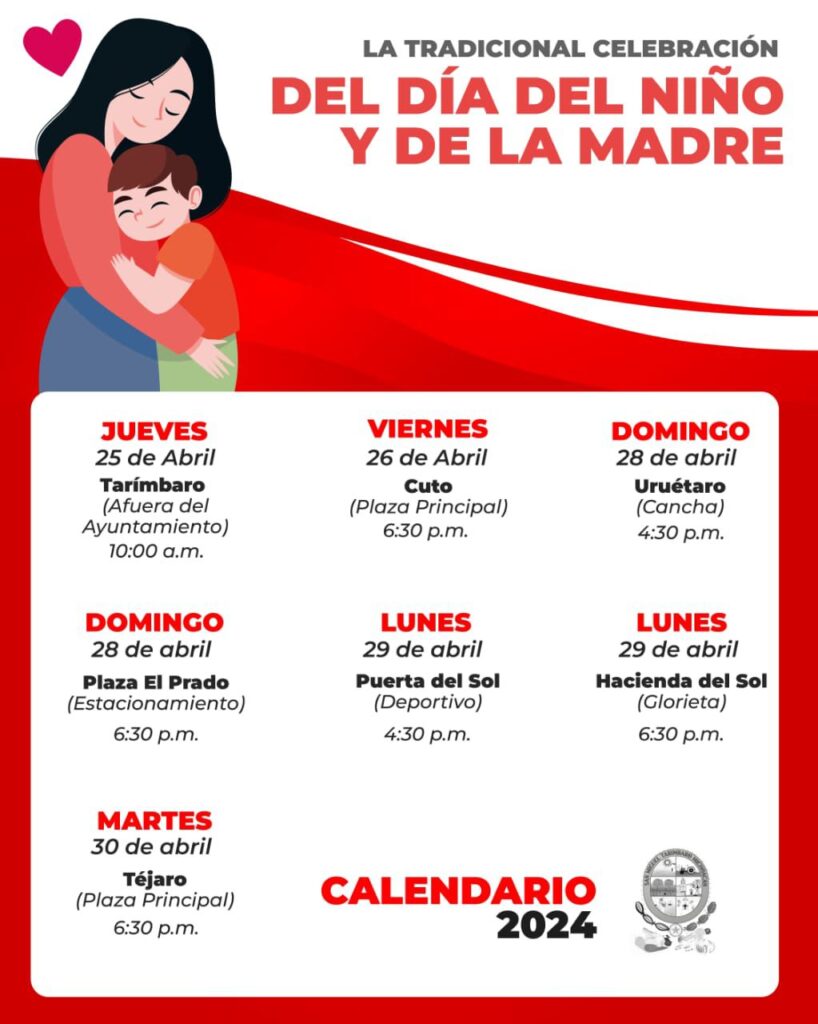 Disfruta de la Tradicional Celebración del Día del Niño y de la Madre en Tarímbaro