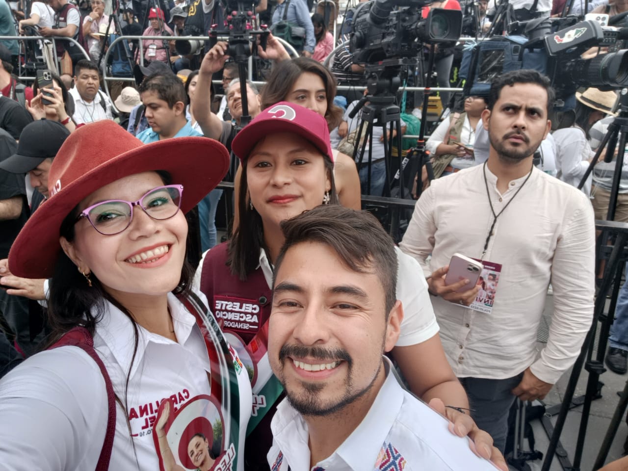 Desde el Zócalo de la CDMX, llama Carolina Rangel a defender las causas justas con Sheinbaum