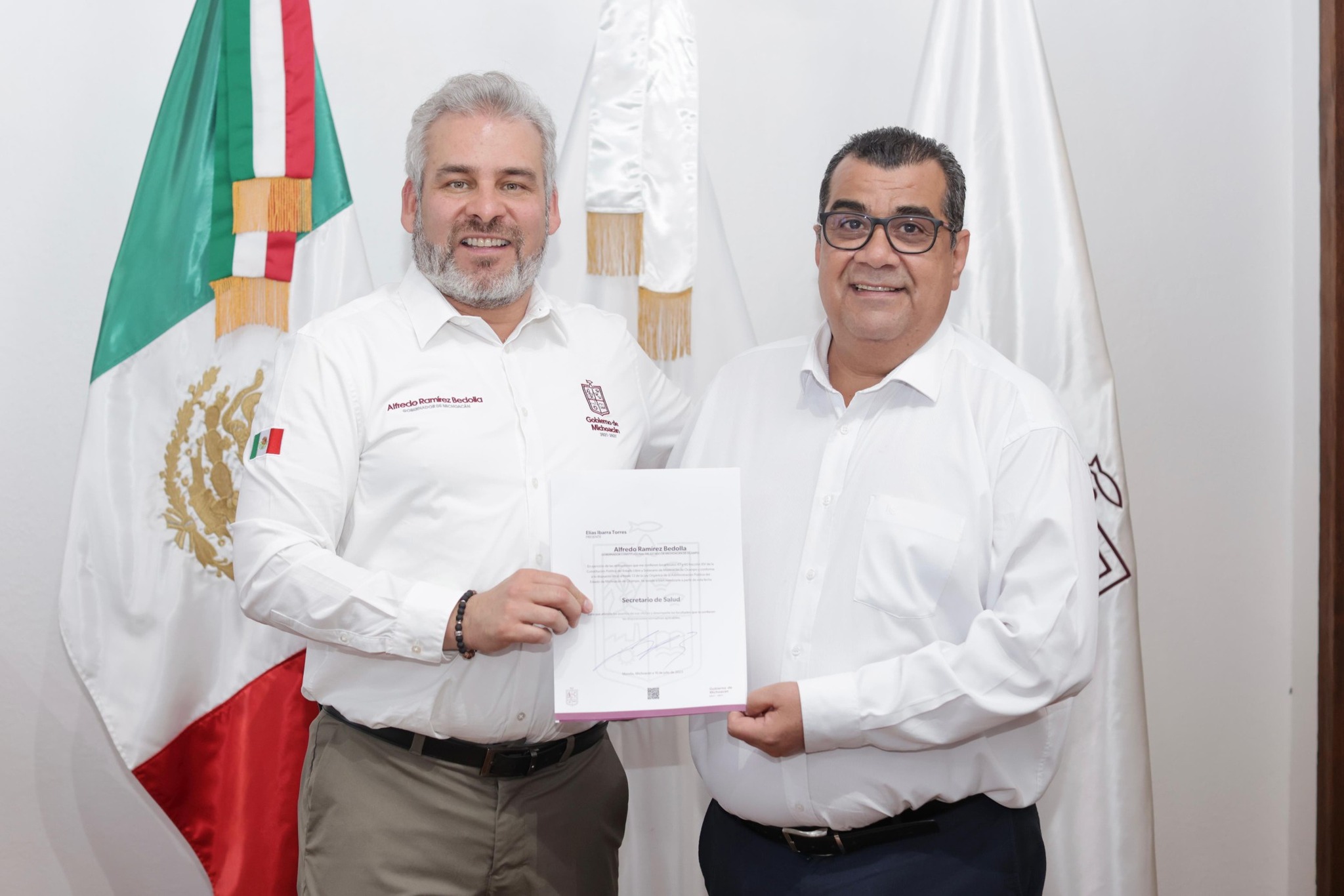 Nombra Bedolla a Elías Ibarra como secretario de Salud