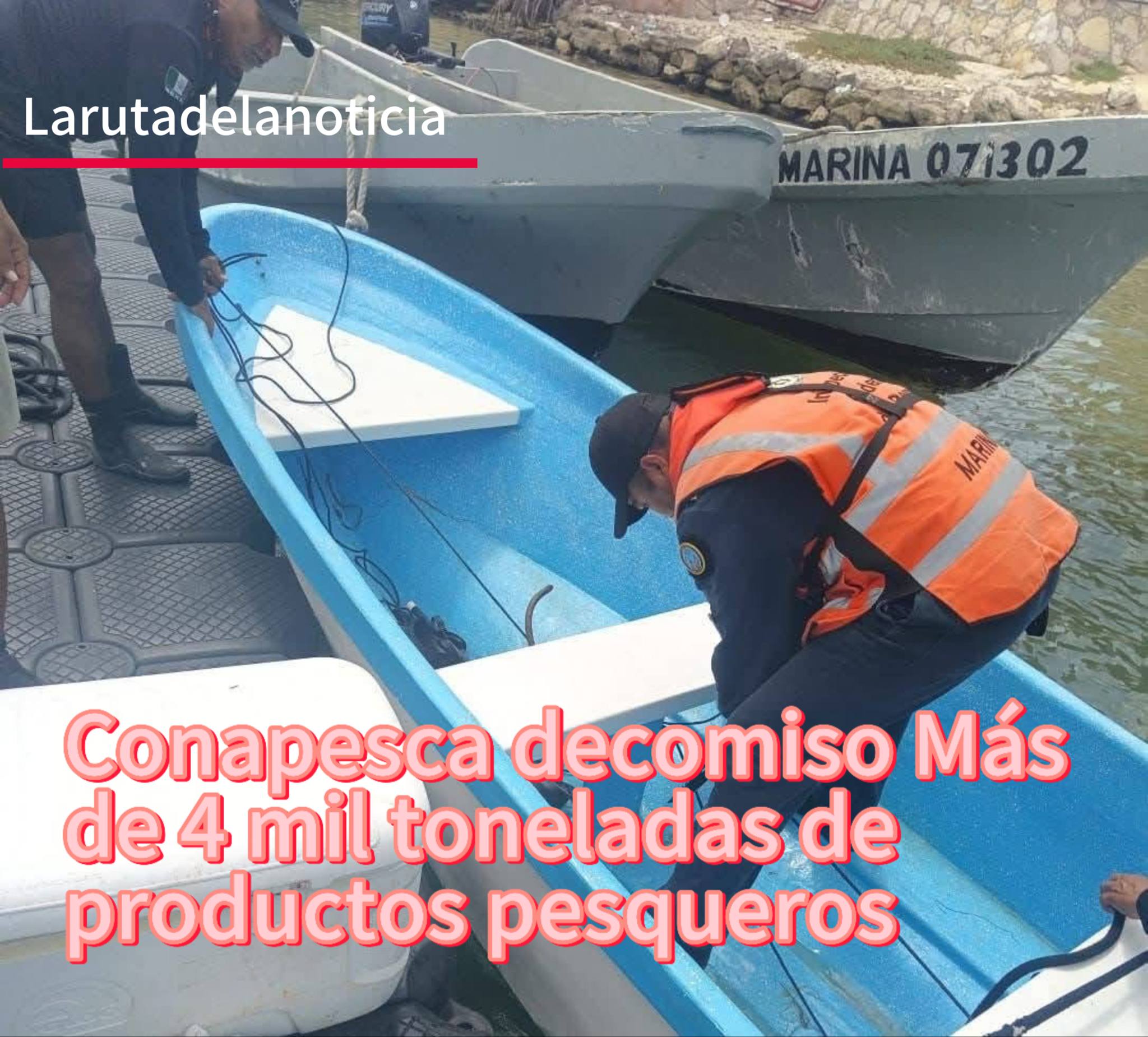 Conapesca decomiso Más de 4 mil toneladas de productos pesqueros