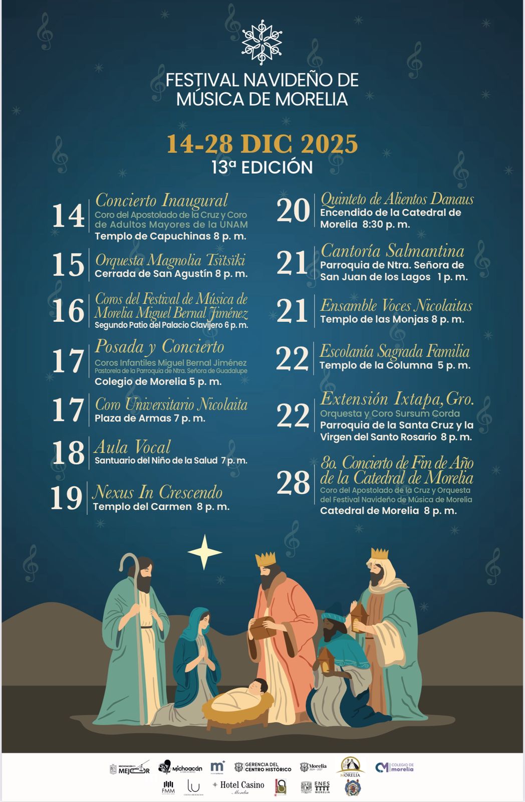 ANUNCIAN XIII FESTIVAL NAVIDEÑO DE MÚSICA DE MORELIA