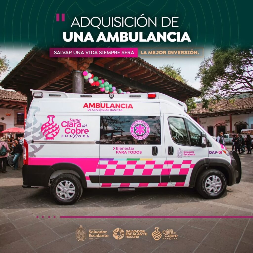 Dayana Pérez fortalece la atención médica en Salvador Escalante con nueva ambulancia